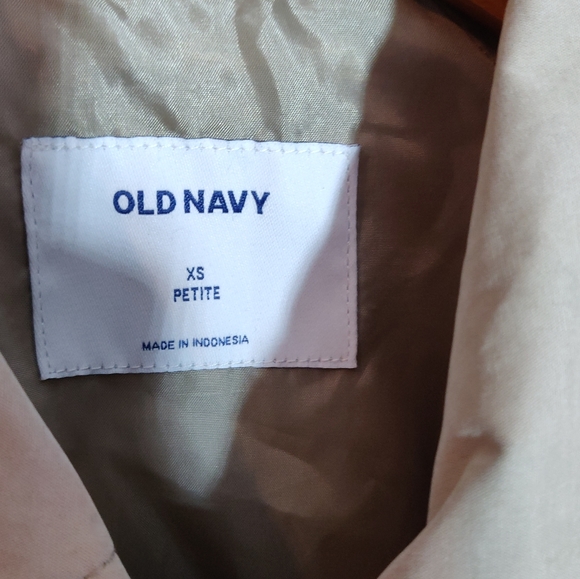 Old Navy Water Resistant Trench Coat Tan Size XS NEW - Picture 14 of 16